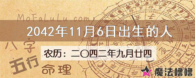 2042年11月6日出生的人