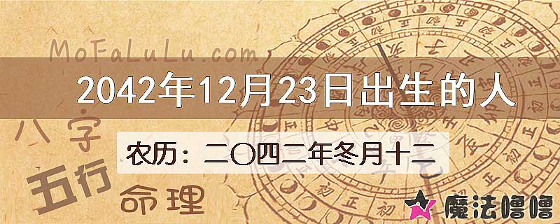 2042年12月23日出生的人