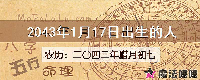 2043年1月17日出生的人