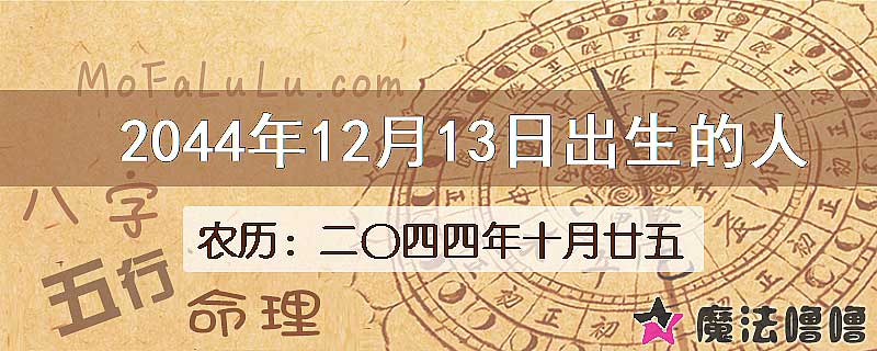 2044年12月13日出生的人