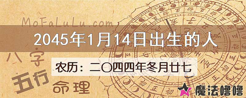 2045年1月14日出生的人