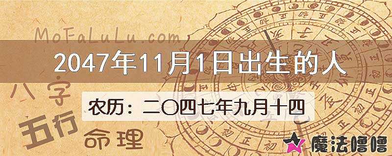 2047年11月1日出生的人