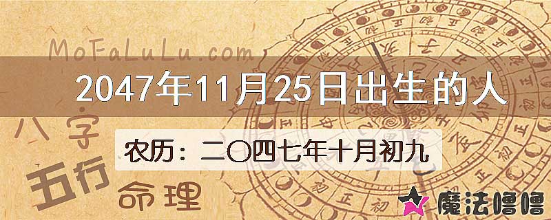 2047年11月25日出生的人
