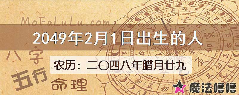 2049年2月1日出生的人