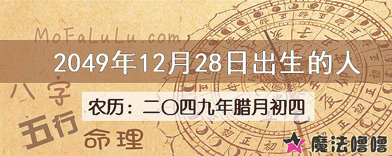 2049年12月28日出生的人
