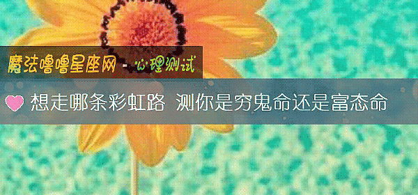 想走哪條彩虹路 測你是窮鬼命還是富態命