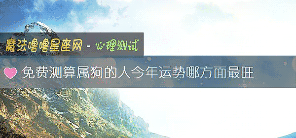 免費測算屬狗的人今年運勢哪方面最旺