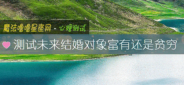 測試未來結婚對象富有還是貧窮