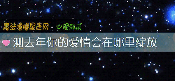 測去年你的愛情會在哪裏綻放