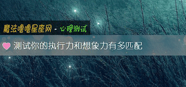 測試你的執行力和想象力有多匹配