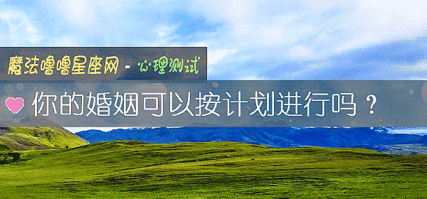 你的婚姻可以按計劃進行嗎？