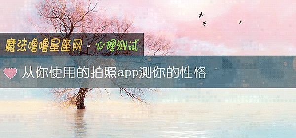 從你使用的拍照app測你的性格