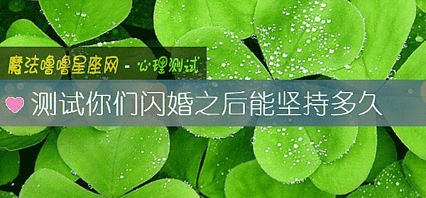 測試你們閃婚之後能堅持多久