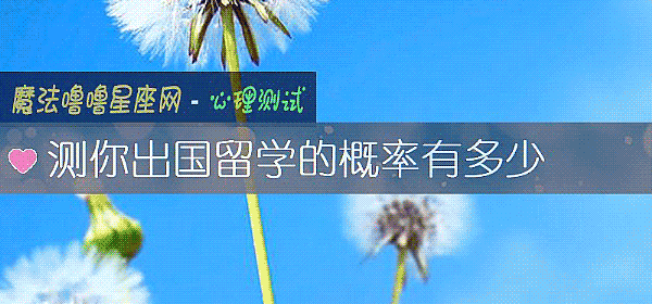 測你出國留學的概率有多少