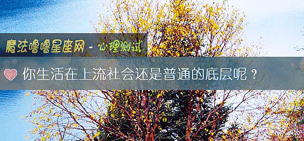 你生活在上流社會還是普通的底層呢？