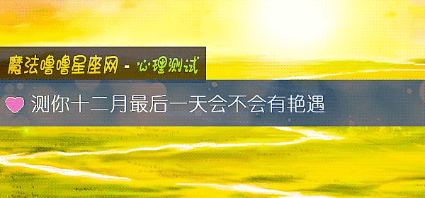 測你十二月最後一天會不會有豔遇
