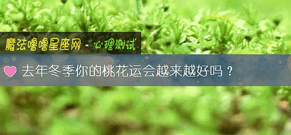 去年冬季你的桃花運會越來越好嗎？