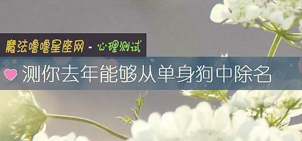 測你去年能夠從單身狗中除名