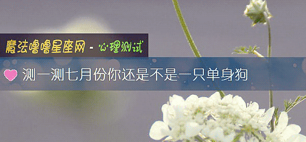 測一測七月份你還是不是一只單身狗