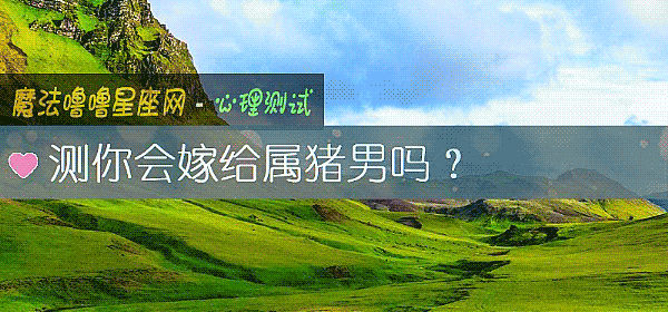 測你會嫁給屬豬男嗎？