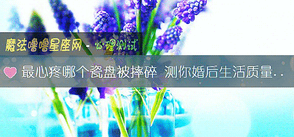 最心疼哪個瓷盤被摔碎 測你婚後生活質量好嗎？