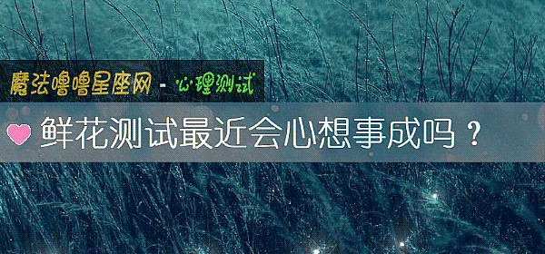 鮮花測試最近會心想事成嗎？