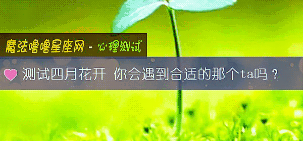 測試四月花開 你會遇到合適的那個ta嗎？