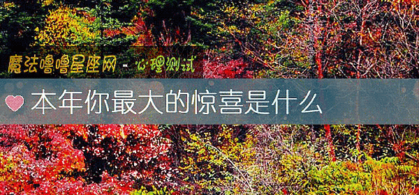 本年你最大的驚喜是什麼