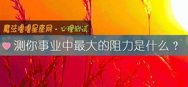 測你事業中最大的阻力是什麼？