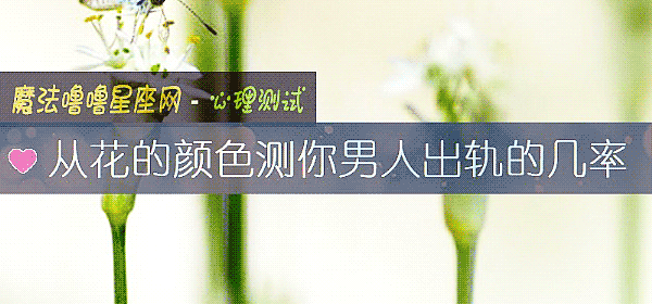 從花的顔色測你男人出軌的幾率