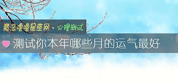 測試你本年哪些月的運氣最好