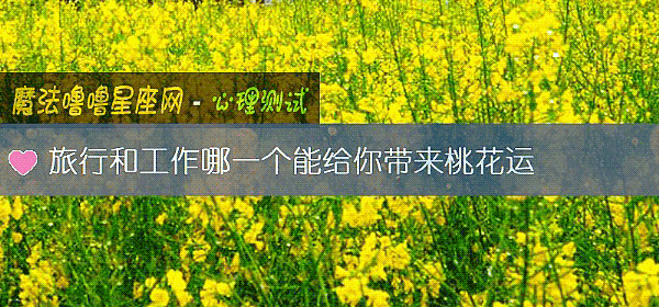 旅行和工作哪一個能給你帶來桃花運