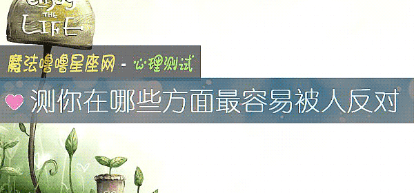 測你在哪些方面最容易被人反對
