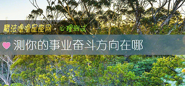 測你的事業奮鬥方向在哪
