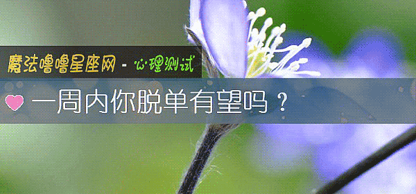一周內你脫單有望嗎？