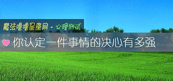 你認定一件事情的決心有多強