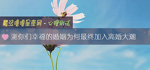 測你們幸福的婚姻爲何最終加入離婚大潮