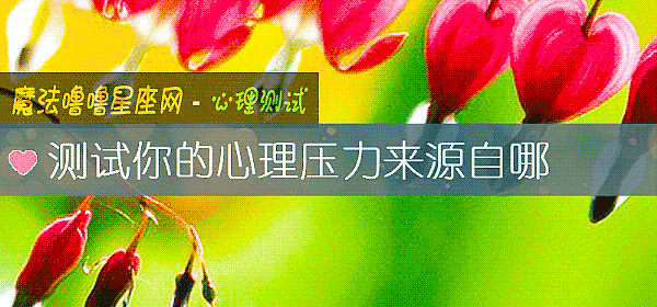 測試你的心理壓力來源自哪