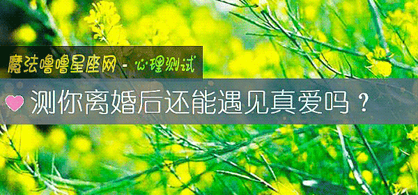 測你離婚後還能遇見真愛嗎？