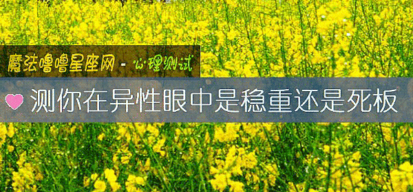 測你在異性眼中是穩重還是死板