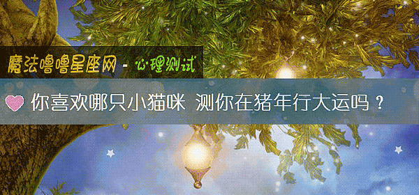 你喜歡哪只小貓咪 測你在豬年行大運嗎？