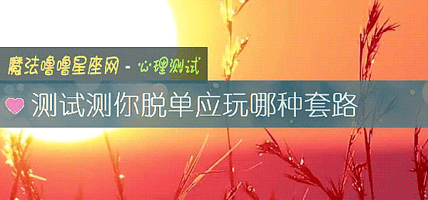 測試測你脫單應玩哪種套路