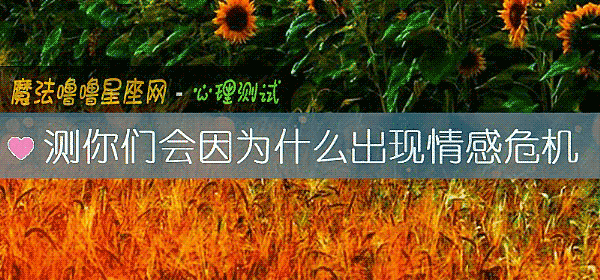 測你們會因爲什麼出現情感危機