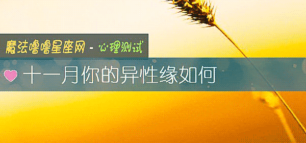 十一月你的異性緣如何