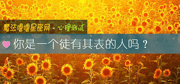 你是一個徒有其表的人嗎？