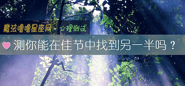 測你能在佳節中找到另一半嗎？